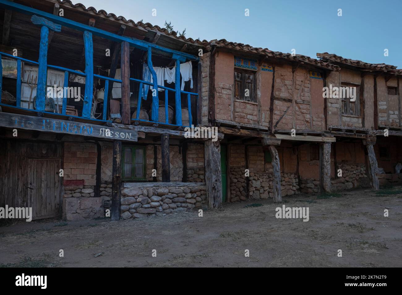 Das Territorio artlanza Museum einer echten Altstadt in Spanien. Stockfoto