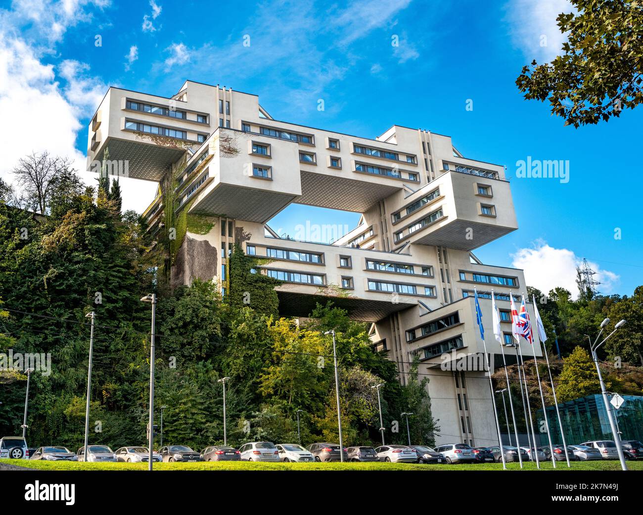 Ehemaliges verkehrsministerium, moderne Architektur, Tiflis, Georgien, 2022 Stockfoto