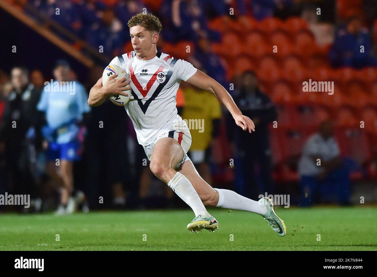 Doncaster, England - 17.. Oktober 2022 - Rugby League World Cup Frankreich gegen Griechenland im Eco-Power Stadium, Doncaster, Großbritannien - Mathieu Laguerre aus Frankreich in Aktion. Stockfoto