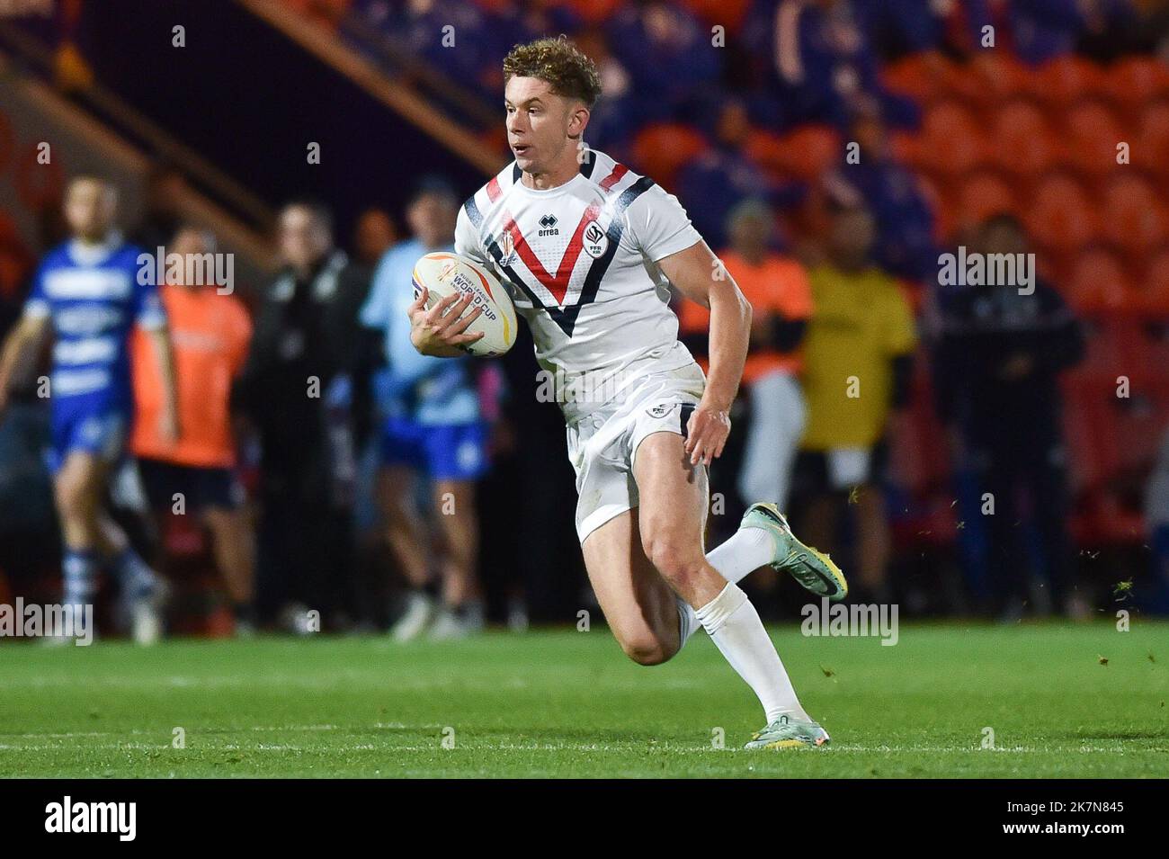 Doncaster, England - 17.. Oktober 2022 - Rugby League World Cup Frankreich gegen Griechenland im Eco-Power Stadium, Doncaster, Großbritannien - Mathieu Laguerre aus Frankreich in Aktion. Stockfoto