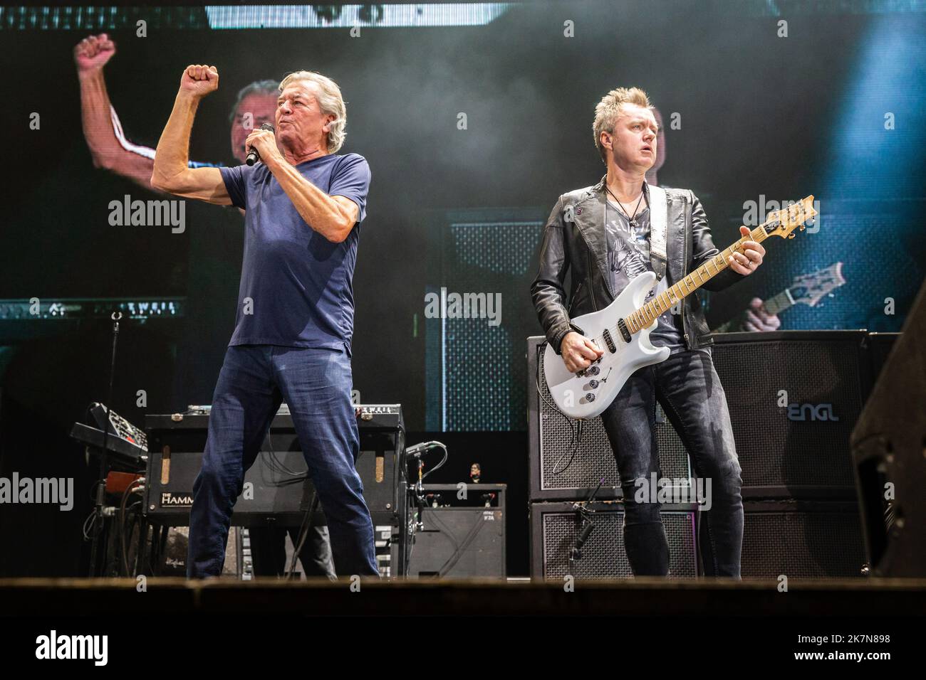 Mailand Italien. 17. Oktober 2022. Die englische Band DEEP PURPLE spielt live auf der Bühne des Mediolanum Forums während „The Whoosh! Tour“ Stockfoto