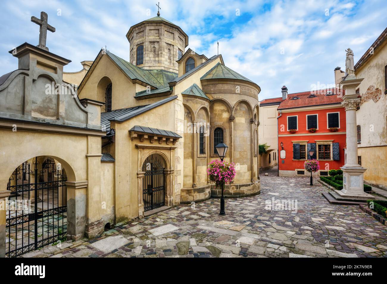 Armenische Kathedrale in der Altstadt von Lviv, Ukraine Stockfoto