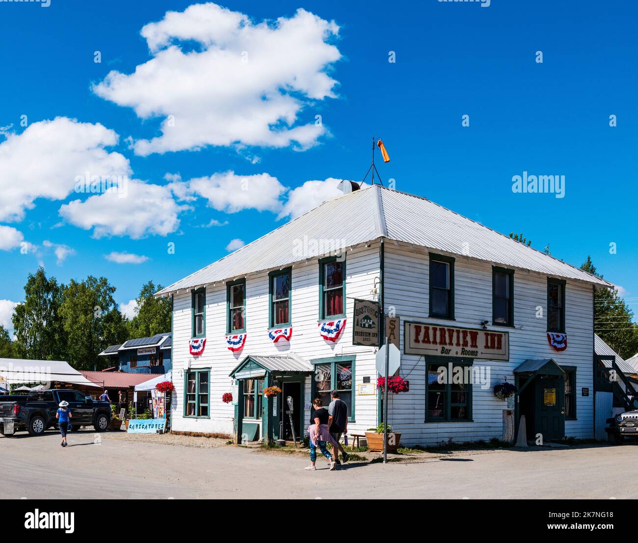 Fairview Inn; Talkeetna, kleine Kunsthandwerkergemeinde & Staging Area für über 1.000 Kletterer pro Jahr, die Denali versuchen; Talkeetna; Alaska; USA Stockfoto