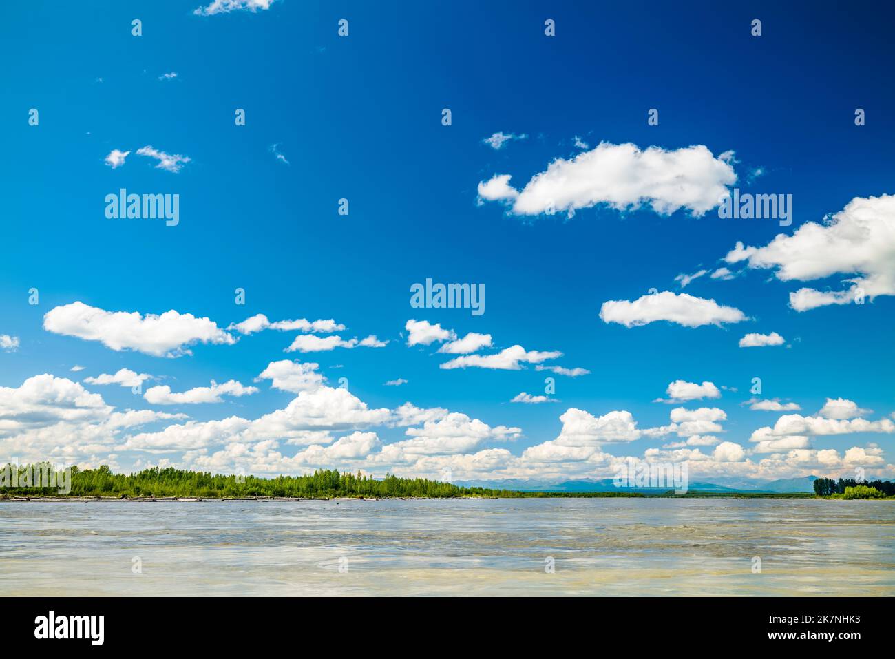 Zusammenfluss des Talkeetna River; Susitna River & Chulitna River; Talkeetna; Alaska; USA Stockfoto