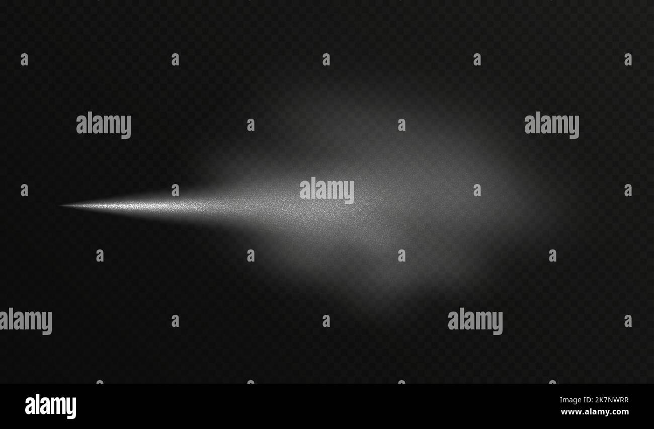 Wasserstrahleffekt, realistischer Kosmetiknebel, transparenter Zerstäuber-Spritzer. Stock Vektor