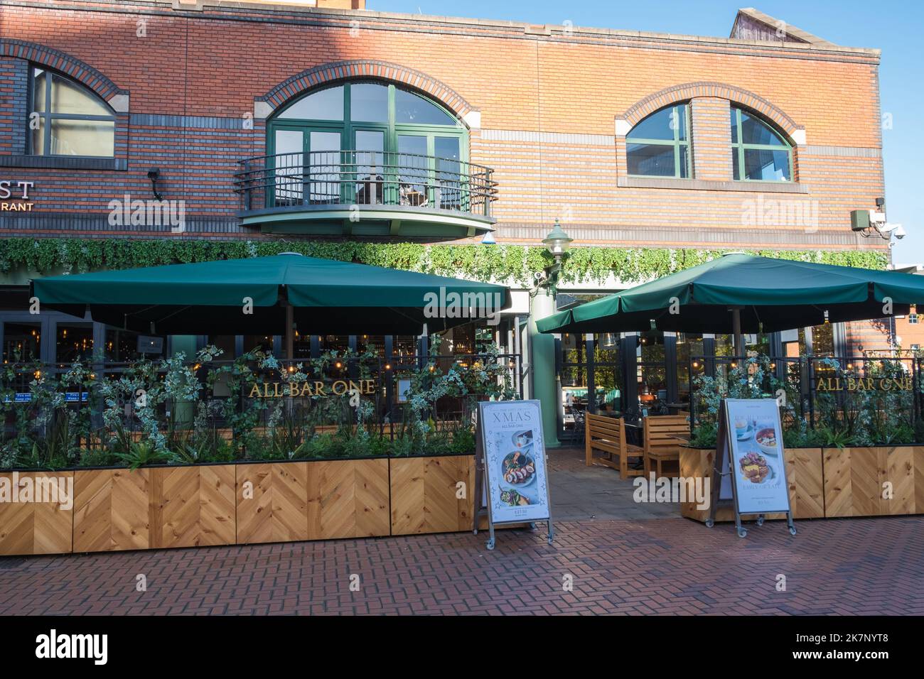 All Bar One Bar und Restaurant in brindley Place, Birmingham, Großbritannien Stockfoto