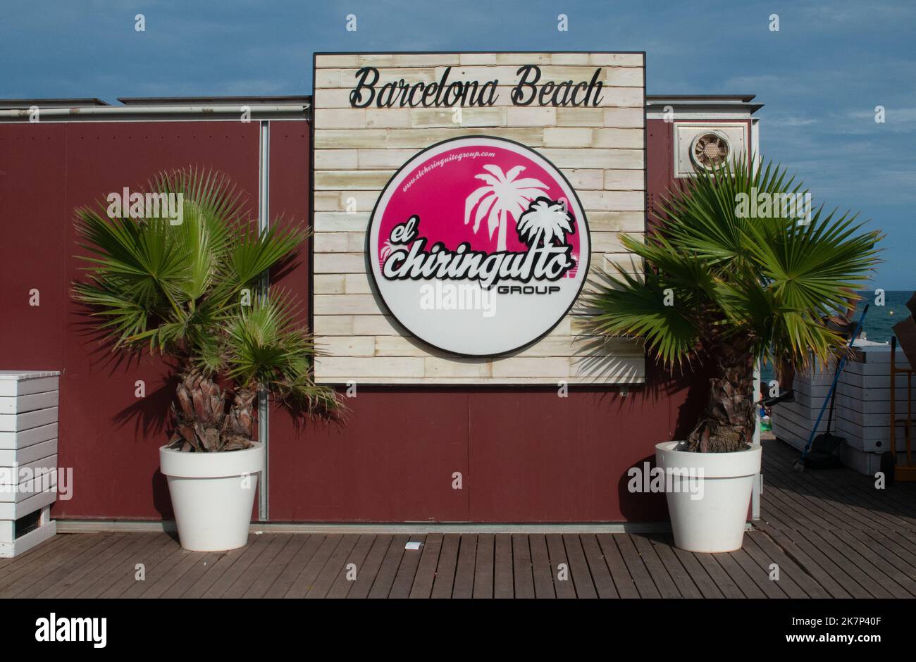 Stabilimenti balneari sulla barceloneta, Barcellona Stockfoto