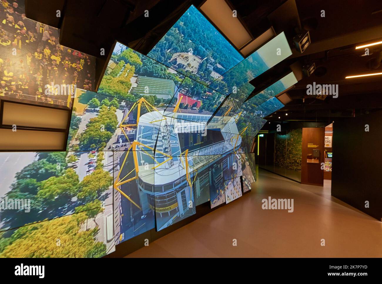 Borusseum Museum in der Signal Iduna Arena - dem offiziellen Spielplatz des FC Borussia Dortmund Stockfoto