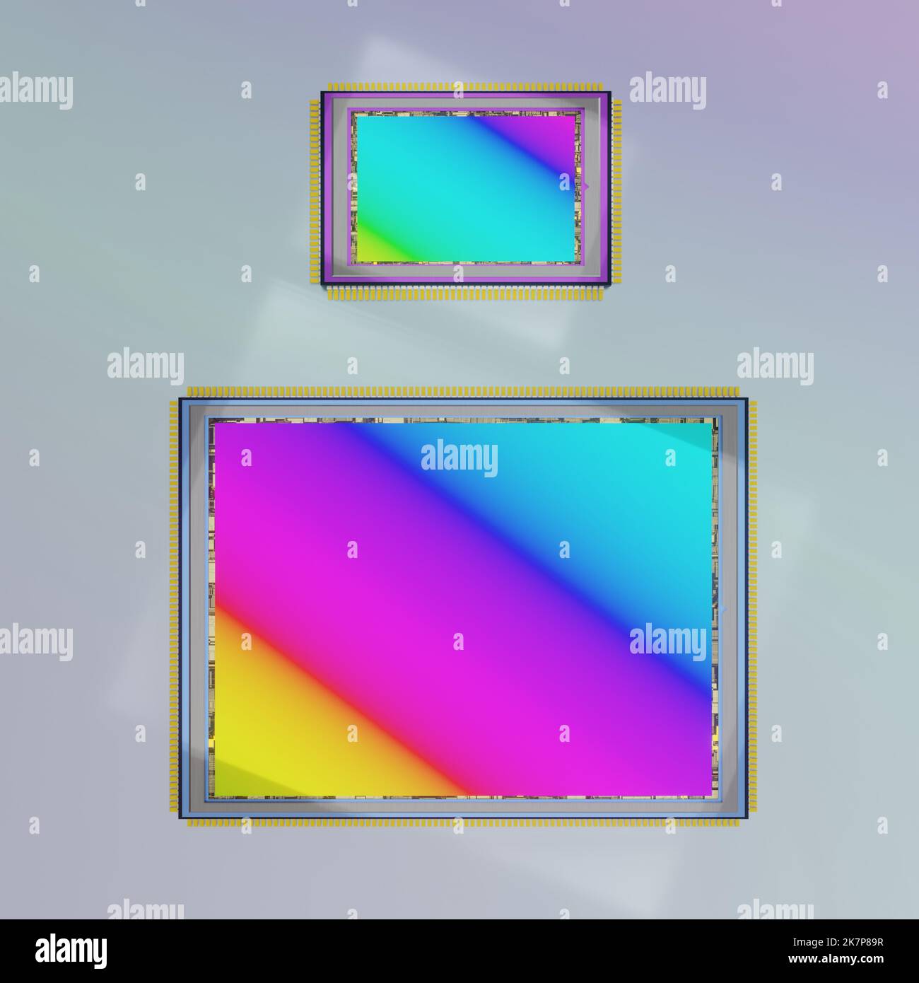 200 Megapixel Digitalkamera-Sensor im Vergleich zu kleineren Sensoren ...