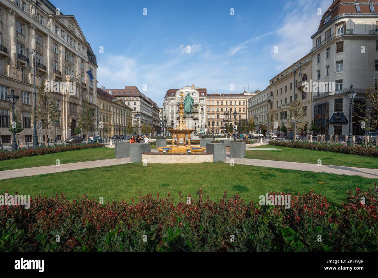 Jozsef Nador Square - Budapest, Ungarn Stockfoto