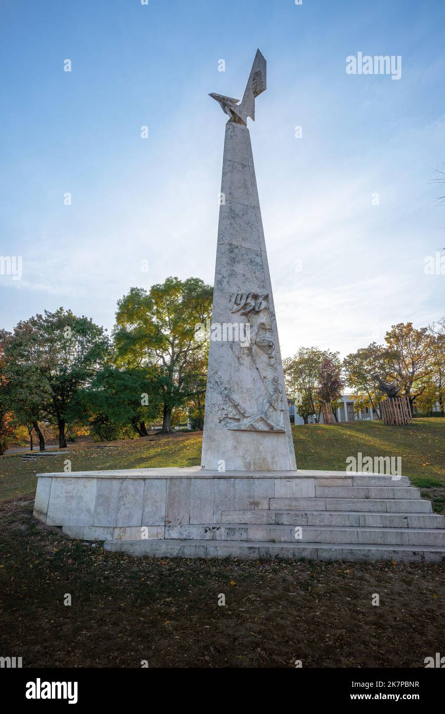 Denkmal der Revolution von 1956s im Taban Park - Budapest, Ungarn Stockfoto