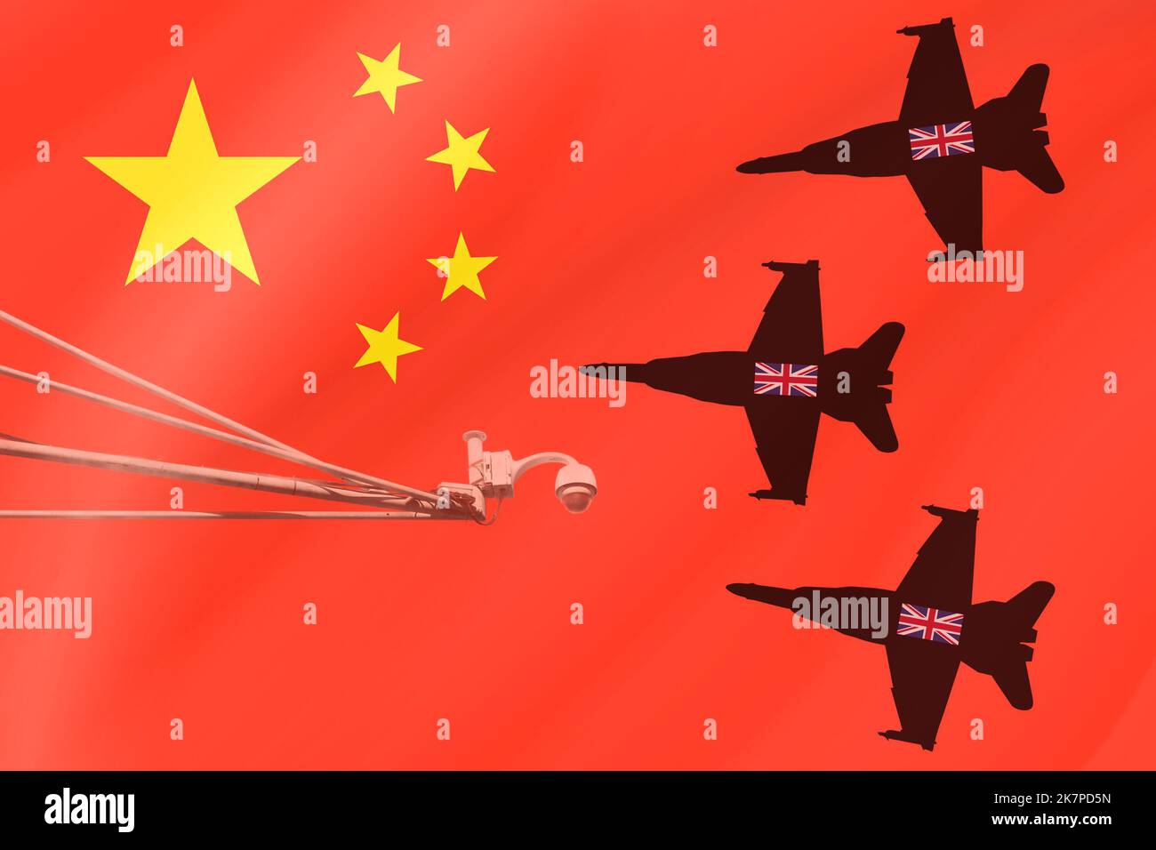 China rekrutiert ehemalige britische RAF-Piloten, um sein Militärkonzept zu trainieren Stockfoto
