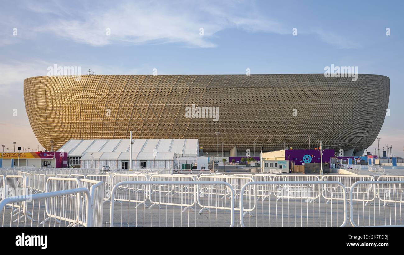 Doha, Katar OKTOBER 10,2022Lusail Iconic Stadium oder Lusail Stadium