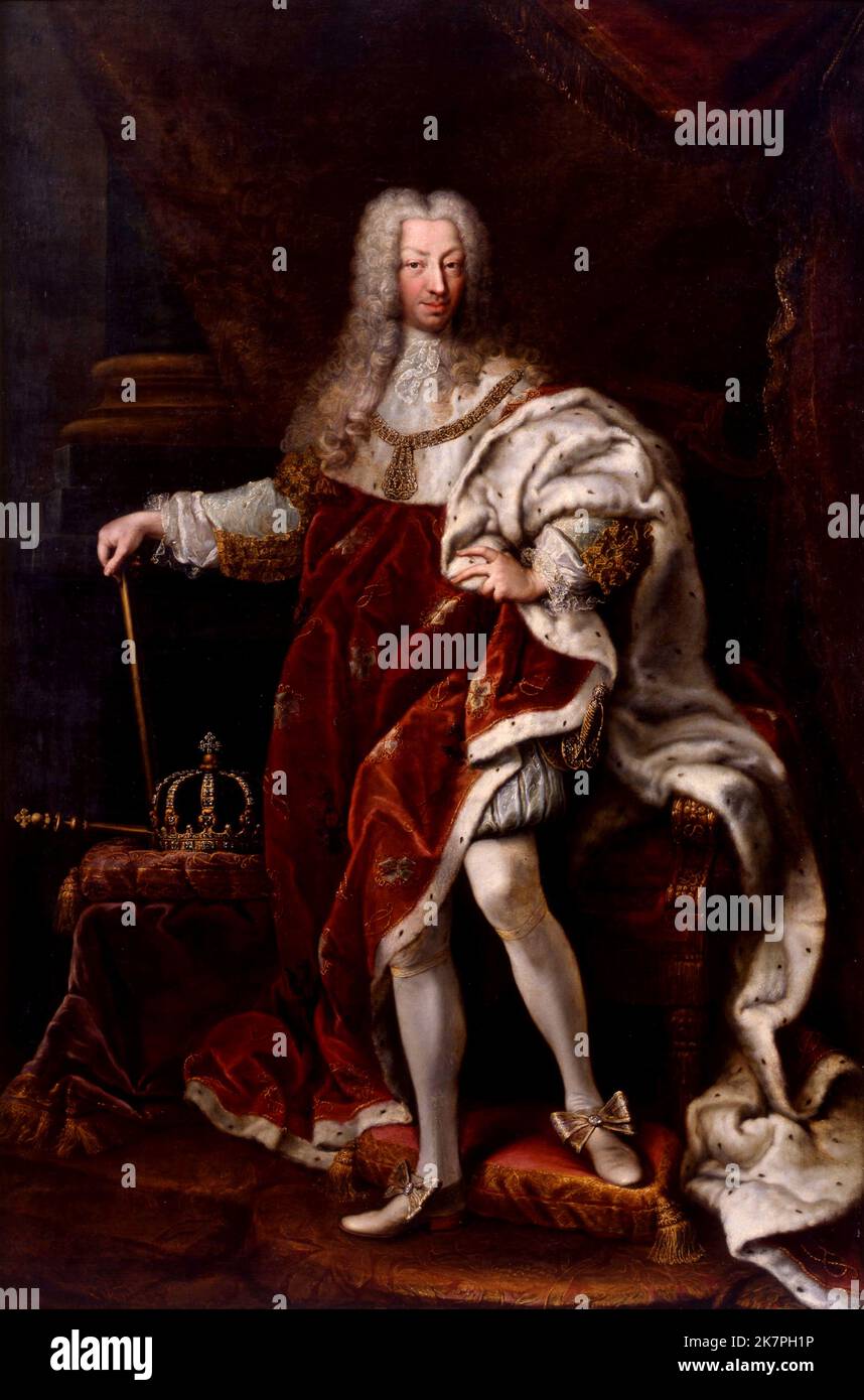 Karl Emmanuel III. Von Sardinien, Karl Emmanuel III. (1701 – 1773) war von 1730 bis zu seinem Tod Herzog von Savoyen und König von Sardinien. Porträt von Maria Clementi, um 1730 Stockfoto
