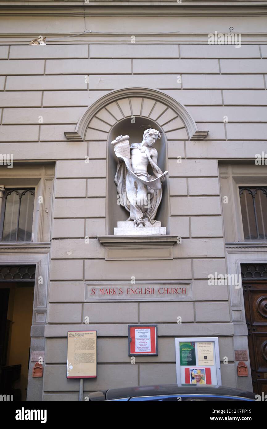 Englische Markuskirche Via Maggio Florenz Italien Stockfoto