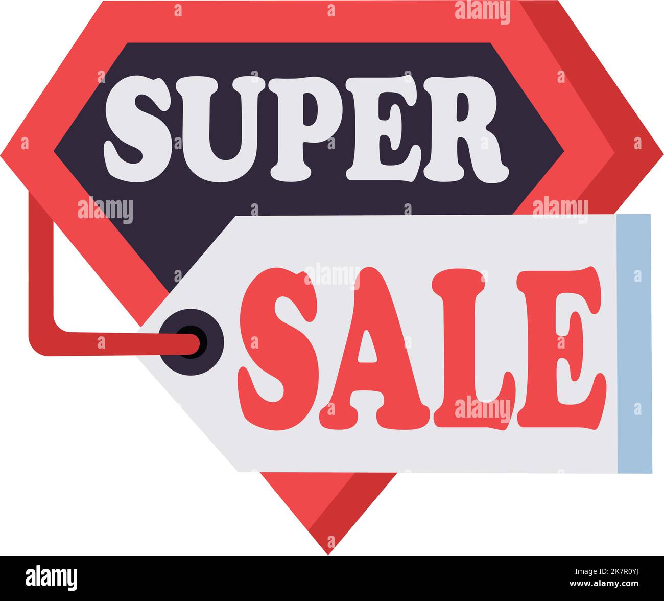 Super Sale Sonderangebot Vektor-Design. Black Friday Rabattcoupons 50% Rabatt Verkaufsangebot Poster Banner Etiketten Aufkleber für Marketing Stock Vektor