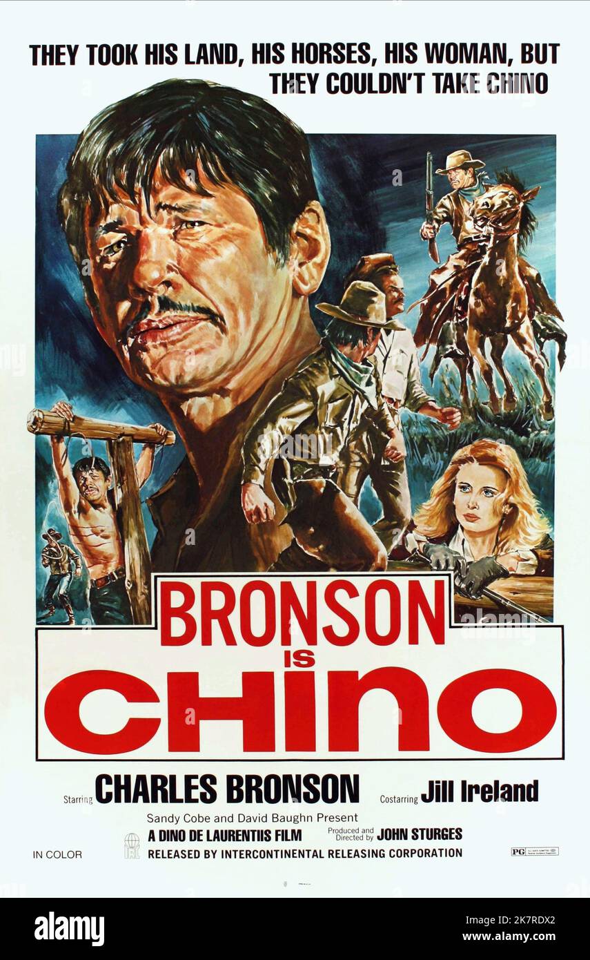 Charles Bronson Film Valdez The Halfbreed; Chino (1973) Charaktere: Chino Valdez Regie: John Sturges; Duilio Coletti 14. September 1973 **WARNUNG** dieses Foto ist nur für redaktionelle Zwecke bestimmt und unterliegt dem Urheberrecht von UNIVERSAL und/oder dem Fotografen, der von der Film or Production Company zugewiesen wurde. Eine obligatorische Gutschrift für UNIVERSAL ist erforderlich. Der Fotograf sollte ebenfalls angerechnet werden, wenn er bekannt ist. Ohne schriftliche Genehmigung der Film Company kann keine kommerzielle Nutzung gewährt werden. Stockfoto