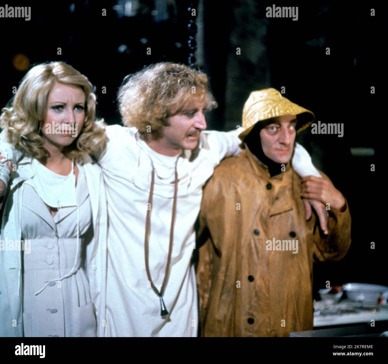 Teri Garr, Gene Wilder & Marty Feldman Film: Young Frankenstein (1970) Charaktere: Inga, Dr. Frankenstein, Igor Regie: Mel Brooks 15 December 1974 **WARNUNG** Dieses Foto ist nur für den redaktionellen Gebrauch bestimmt und unterliegt dem Copyright von 20. CENTURY FOX und/oder des Fotografen, der von der Film- oder Produktionsfirma beauftragt wurde, und kann nur von Publikationen im Zusammenhang mit der Bewerbung des oben genannten Films reproduziert werden. Eine obligatorische Gutschrift an 20. CENTURY FOX ist erforderlich. Der Fotograf sollte auch bei Bekanntwerden des Fotos gutgeschrieben werden. Ohne schriftliche Genehmigung der Film Company kann keine kommerzielle Nutzung gewährt werden. Stockfoto