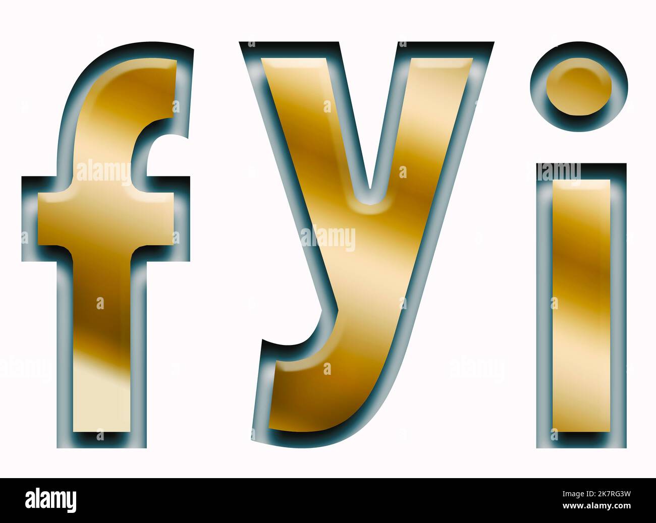 Zu Ihrer Information handelt es sich um eine grafische 3-d-Illustration über Akronyme und Initialismen, die bei der SMS auf dem Telefon verwendet werden. Dieses hier ist zu Ihrer Information. Stockfoto