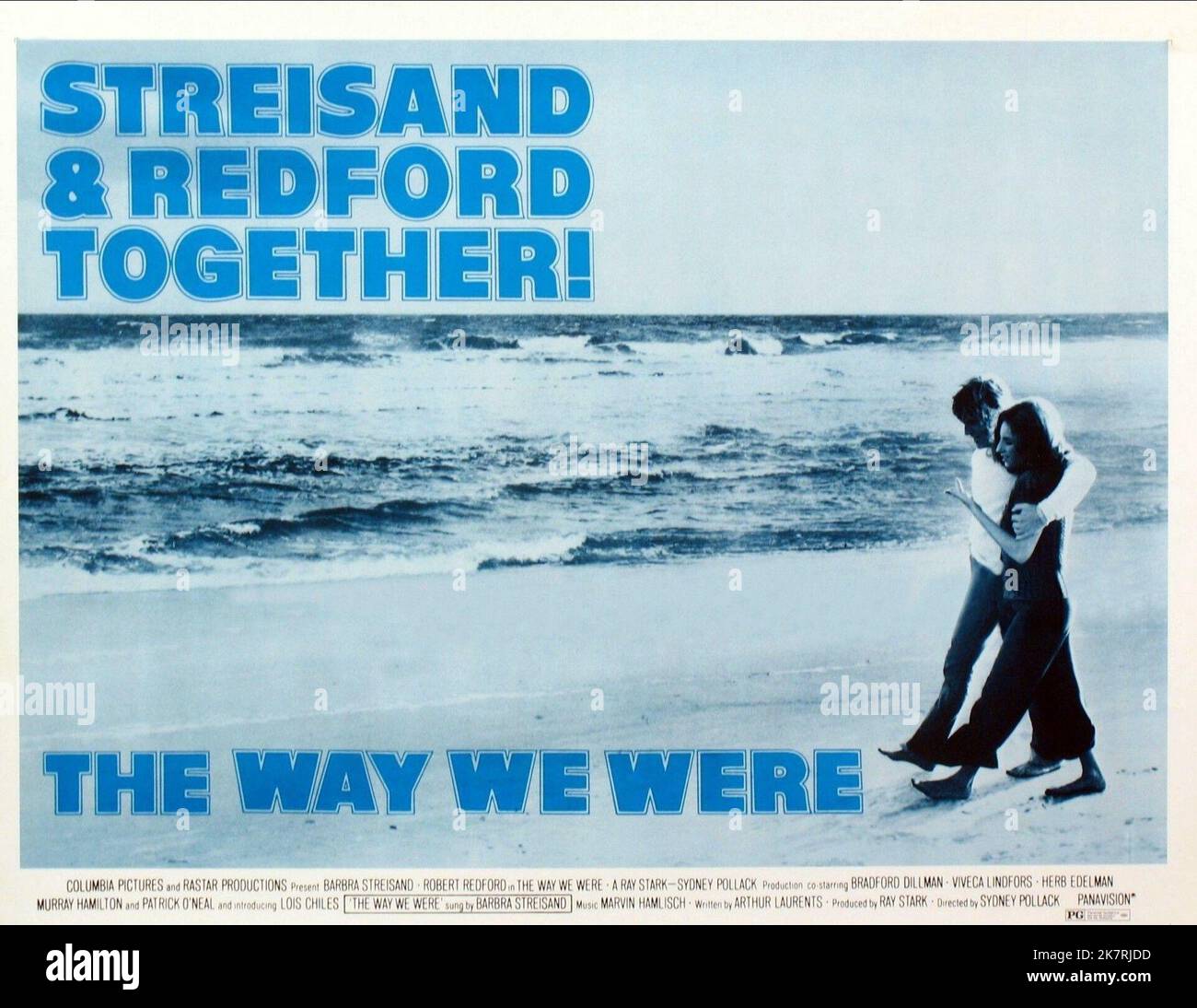 Robert Redford & Barbra Streisand Poster Film: The Way We Were (USA 1973) Charaktere: Hubbell Gardner, Katie Morosky / Alter Titel: 'Cherie Bitter' Regie: Sydney Pollack 16 October 1973 **WARNUNG** Dieses Foto ist nur für redaktionelle Verwendung bestimmt und unterliegt dem Copyright von COLUMBIA und/oder dem von der Film- oder Produktionsfirma beauftragten Fotografen und kann nur von Publikationen im Zusammenhang mit der Bewerbung des oben genannten Films reproduziert werden. Eine obligatorische Gutschrift an COLUMBIA ist erforderlich. Der Fotograf sollte auch bei Bekanntwerden des Fotos gutgeschrieben werden. Eine kommerzielle Nutzung kann ohne schriftliche Genehmigung fr Stockfoto