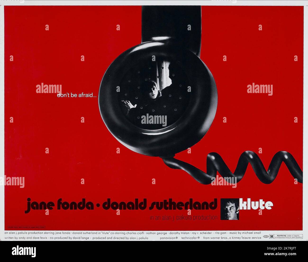 Filmposter Film Klute (USA 1971) Regie: Alan J. Pakula 23. Juni 1971 **WARNUNG** dieses Foto ist nur für redaktionelle Zwecke bestimmt und unterliegt dem Copyright von WARNER BROS und/oder dem von der Film- oder Produktionsgesellschaft beauftragten Fotografen und kann nur durch Veröffentlichungen in Verbindung mit der Werbung für den oben genannten Film reproduziert werden. Eine obligatorische Gutschrift für WARNER BROS ist erforderlich. Der Fotograf sollte ebenfalls angerechnet werden, wenn er bekannt ist. Ohne schriftliche Genehmigung der Film Company kann keine kommerzielle Nutzung gewährt werden. Stockfoto