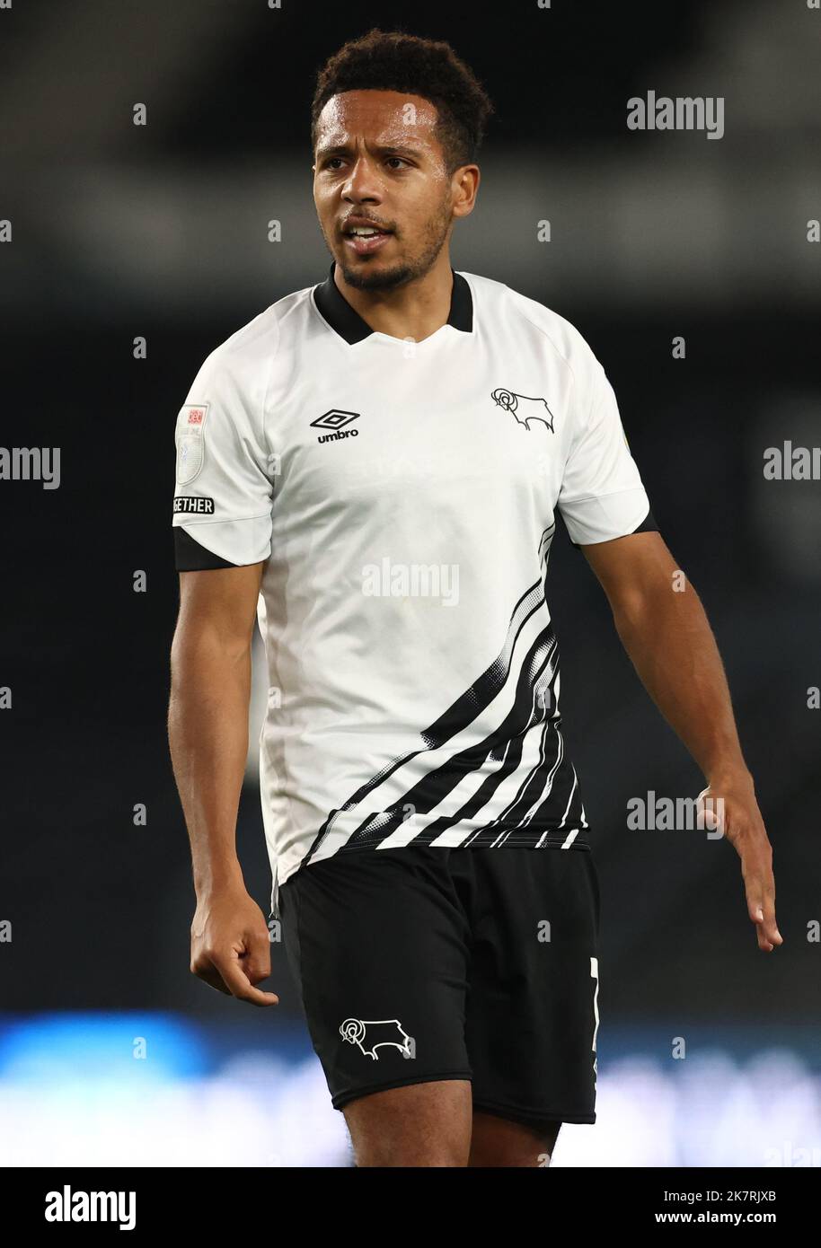 Derby, England, 18.. Oktober 2022. Korey Smith aus Derby County während des Papa Johns Trophy-Spiels im Pride Park Stadium, Derby. Bildnachweis sollte lauten: Darren Staples / Sportimage Stockfoto