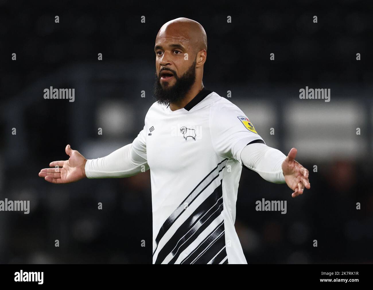 Derby, England, 18.. Oktober 2022. David McGoldrick von Derby County während des Papa Johns Trophy-Spiels im Pride Park Stadium, Derby. Bildnachweis sollte lauten: Darren Staples / Sportimage Stockfoto