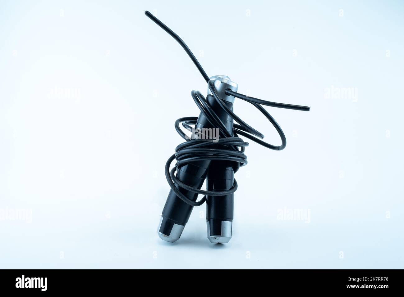 Recyceltes Springseil Stockfoto