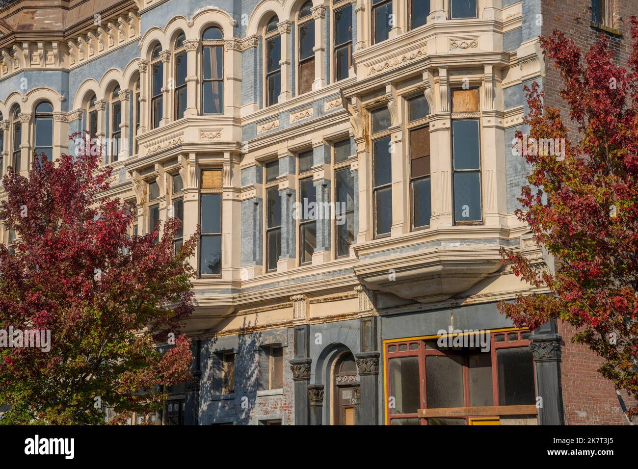 Das historische Hastings Building, erbaut 1889, in Port Townsend, Jefferson County, Washington State, USA. Stockfoto