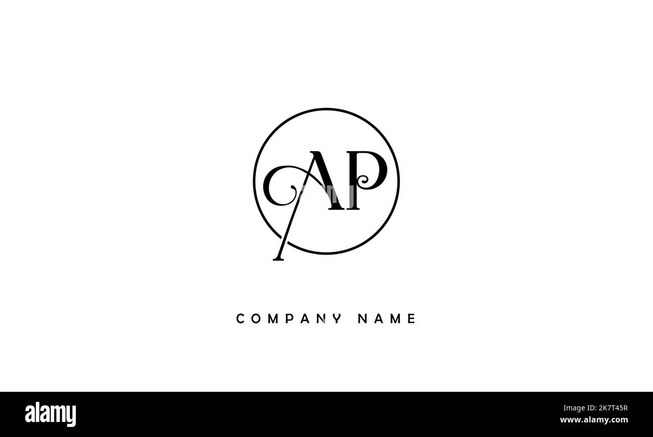 AP, PA abstrakte Buchstaben Logo Monogramm Stock Vektor