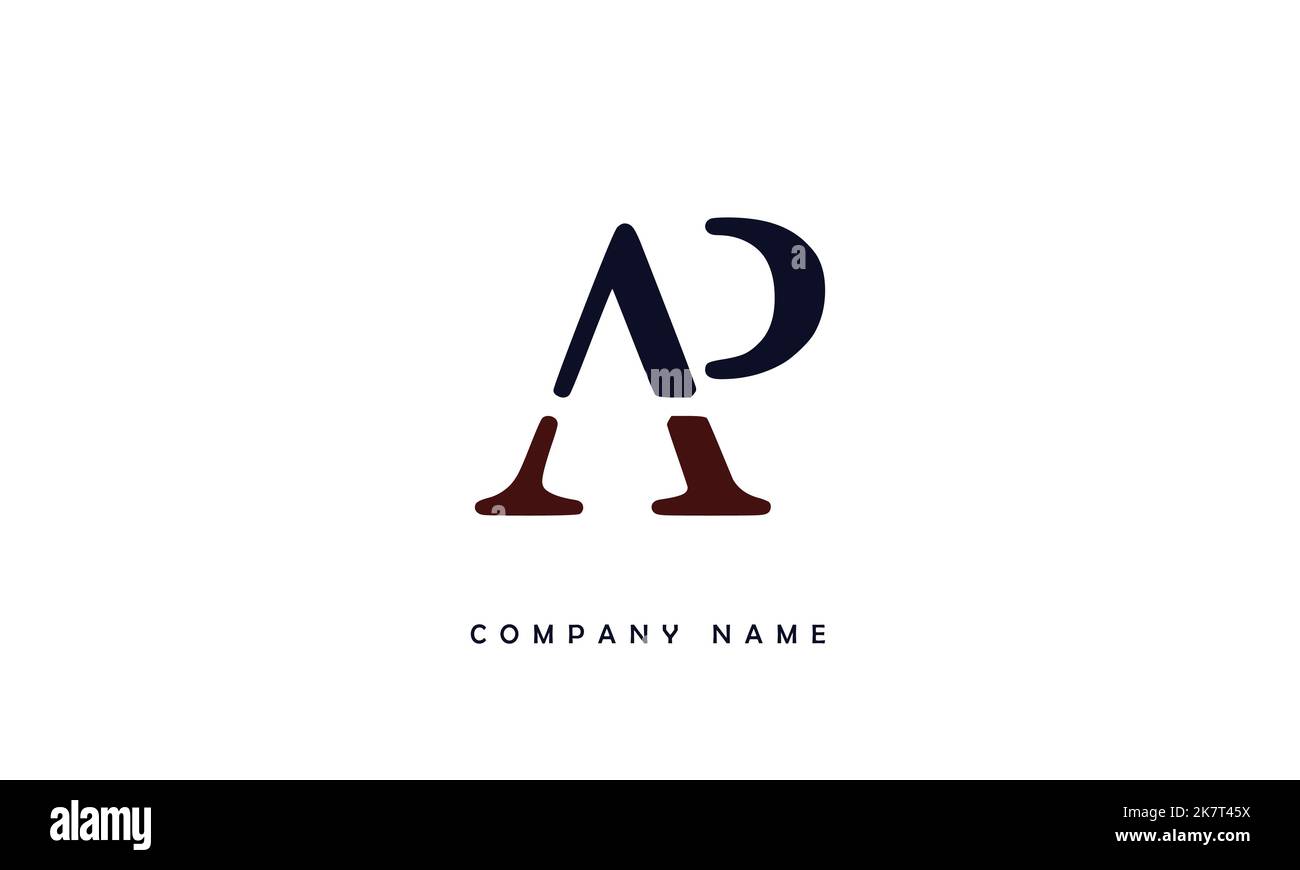 AP, PA abstrakte Buchstaben Logo Monogramm Stock Vektor