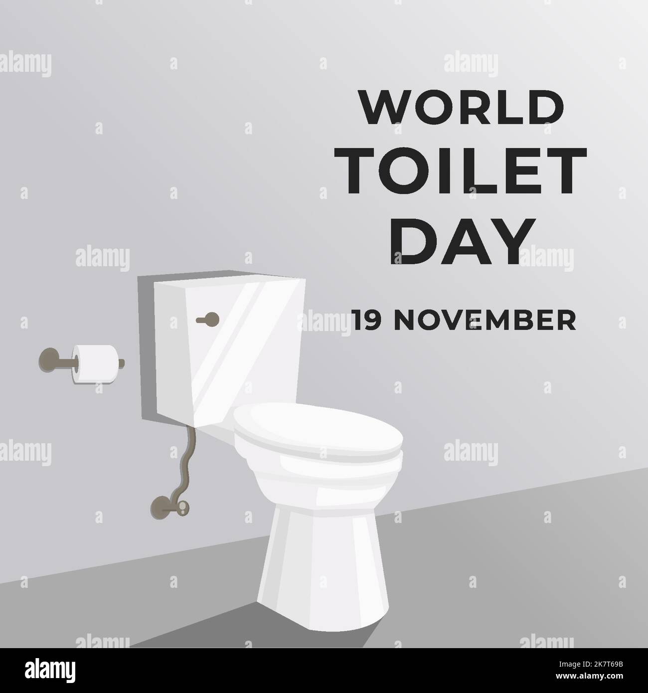 Welt Toilette Tag Illustration Design Stock Vektor