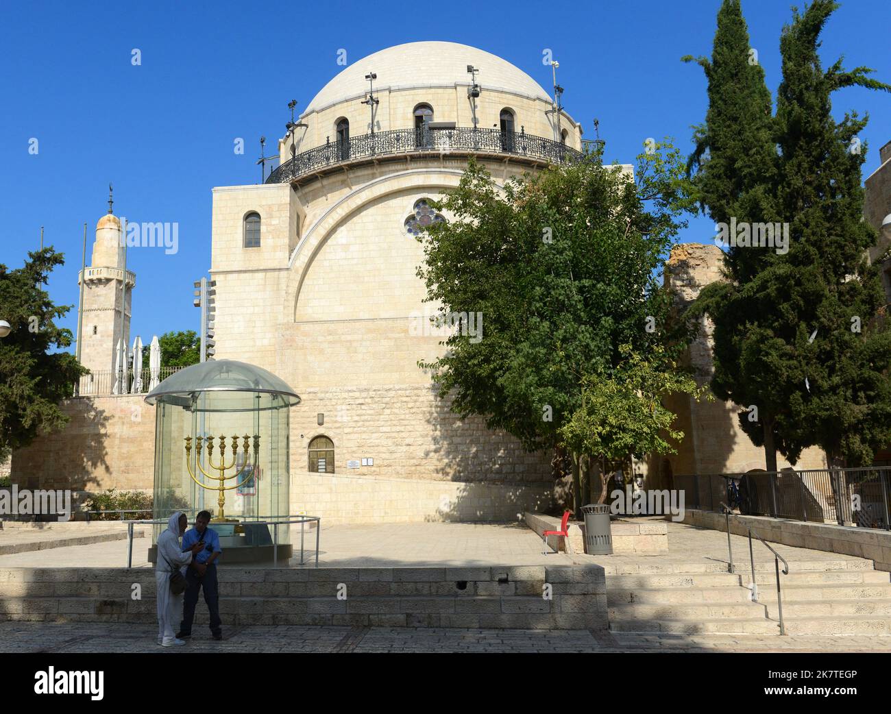 Die Hurva-Synagoge im jüdischen Viertel in der Altstadt von Jerusalem, Israel. Stockfoto