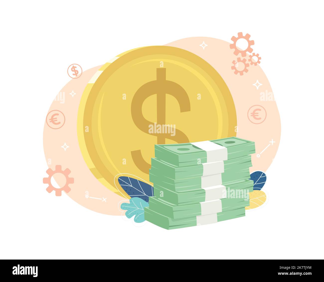 Gutes Gehalt flach Konzept Vektor-Illustration Stock Vektor