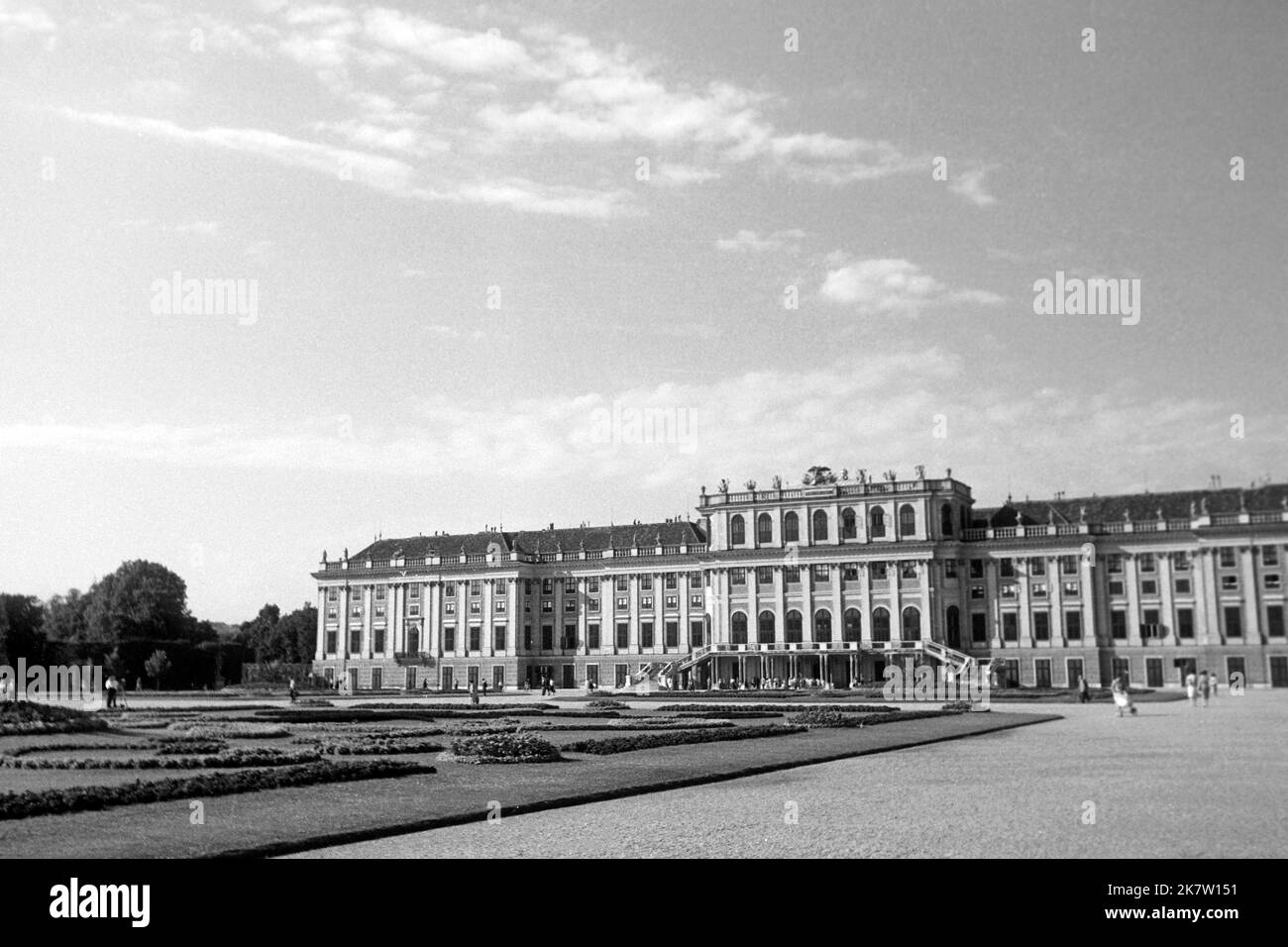 Schloss Schönbrunn in Wien, um 1962. Schloss Schönbrunn in Wien, um 1962. Stockfoto