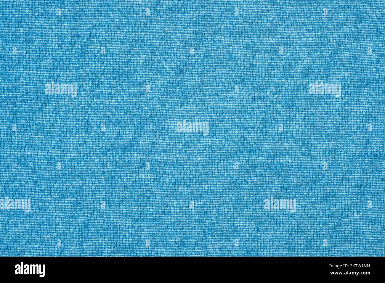 Blaues oder türkisfarbenes Baumwolltuch als Textur oder Hintergrund. Teil des Sport Sweatshirts für die kalte Jahreszeit Stockfoto