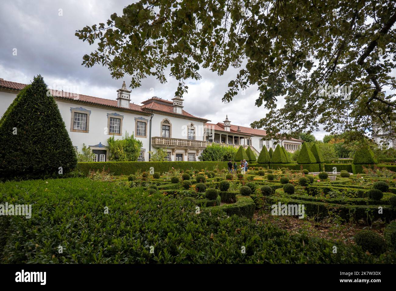 Altes Adelshaus Casa dos Condes de Santar e Magalhães in Santar Vila Jardim, Santar, Portugal, Europa Stockfoto