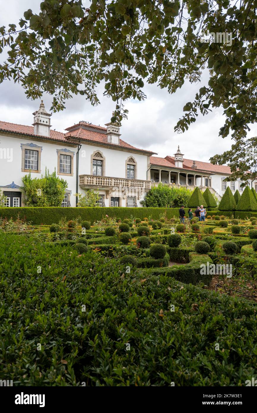 Altes Adelshaus Casa dos Condes de Santar e Magalhães in Santar Vila Jardim, Santar, Portugal, Europa Stockfoto