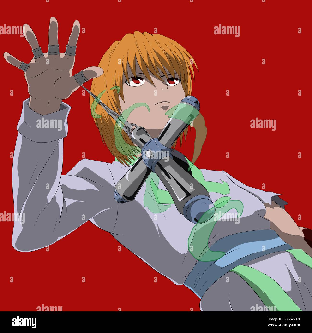 Kurapika Fanart Stockfoto