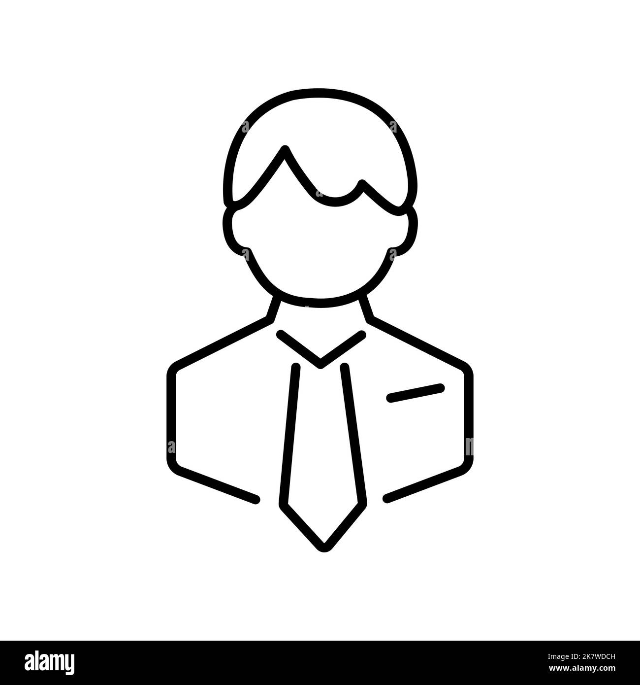 Man-Symbol, Geschäftsmann-Vektor-Linie-Symbol Stock Vektor