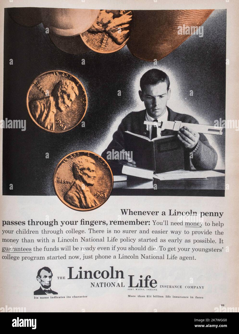 Vintage 24 September 1965 'Life' Magazine Anzeige, USA Stockfoto