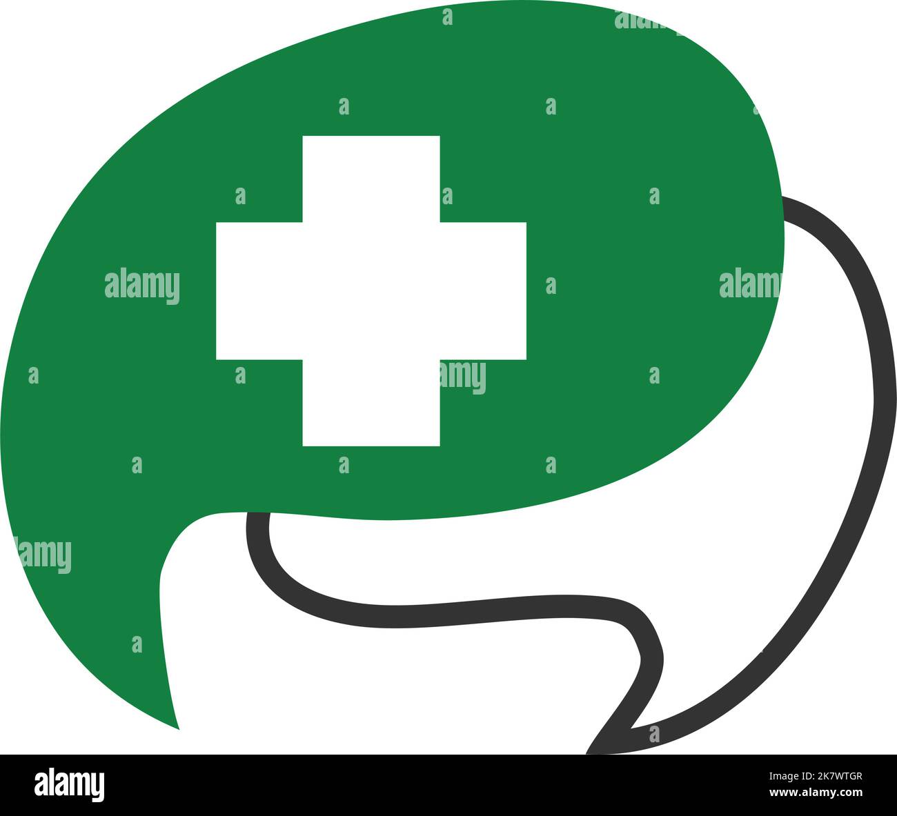 Health Talk Logo Symbol Illustration Markenidentität Stock Vektor