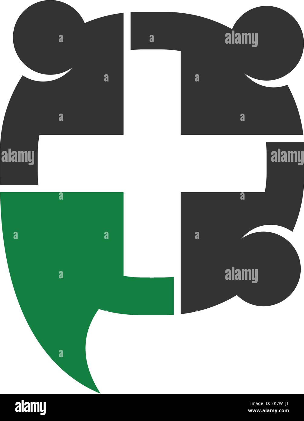 Health Talk Logo Symbol Illustration Markenidentität Stock Vektor