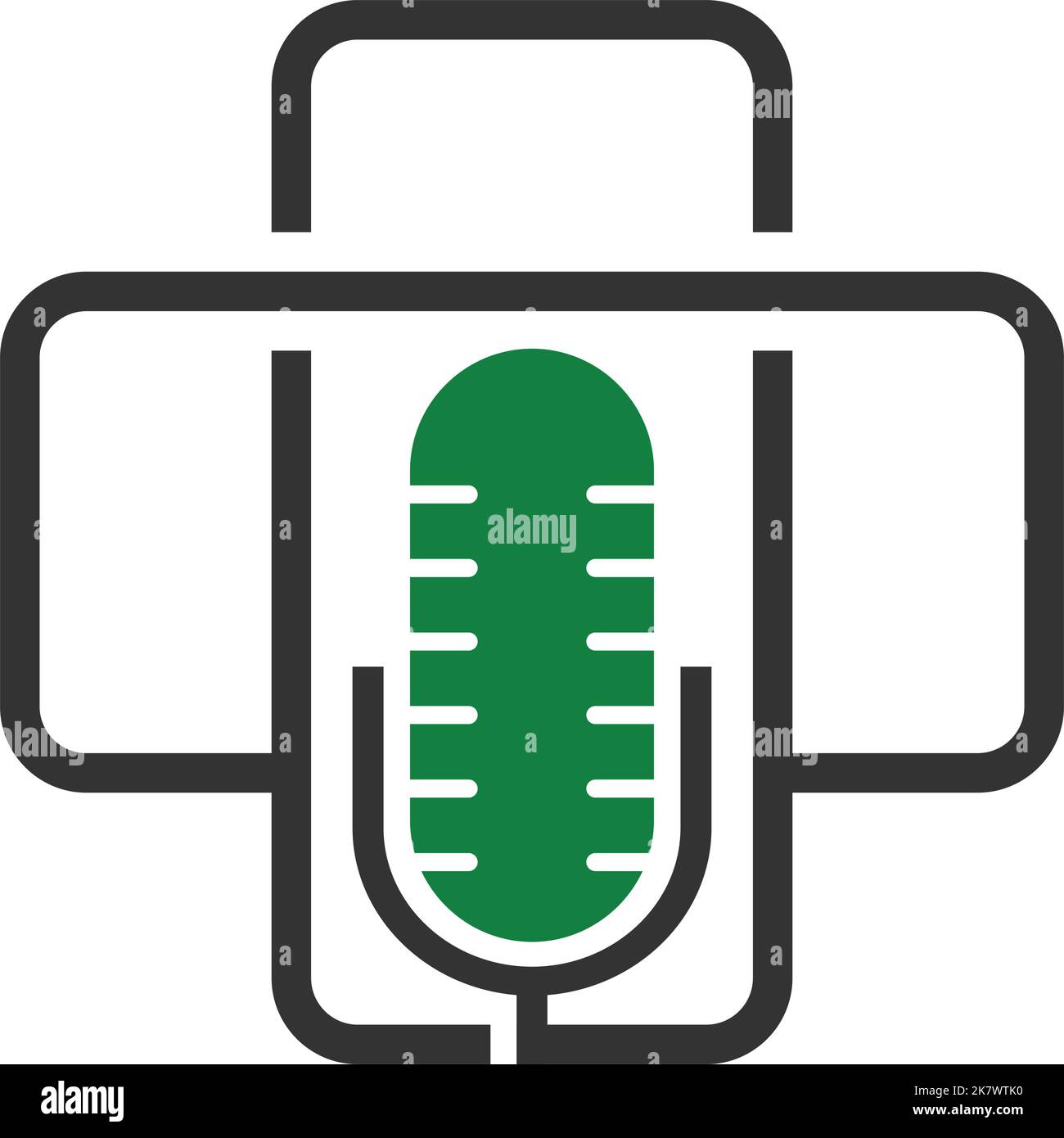 Health Talk Logo Symbol Illustration Markenidentität Stock Vektor