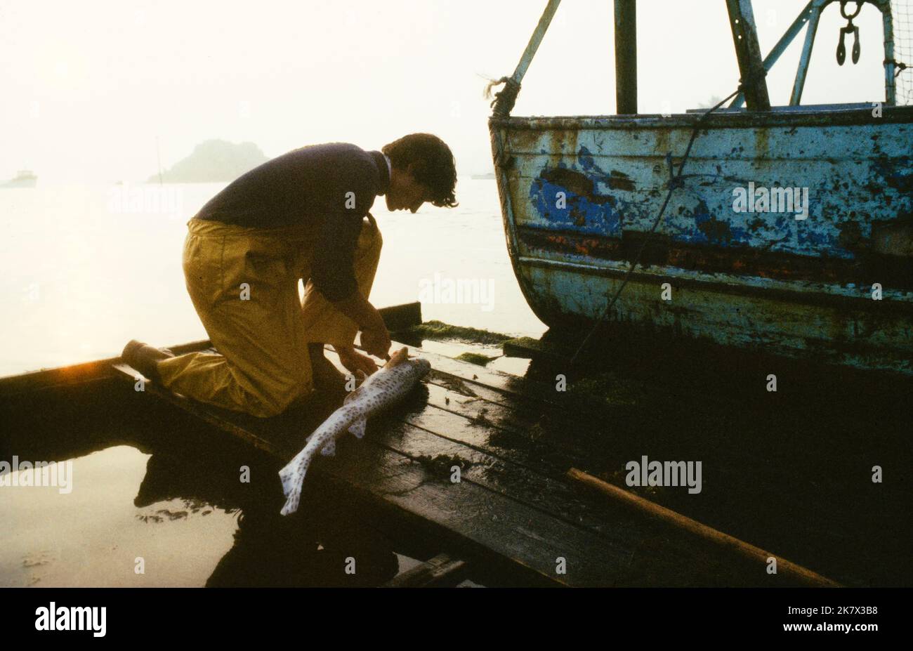 Fischer in der Bretagne Stockfoto