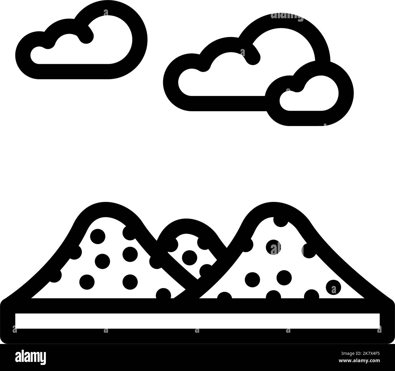 fleur de sel Linie Symbol Vektor-Illustration Stock Vektor