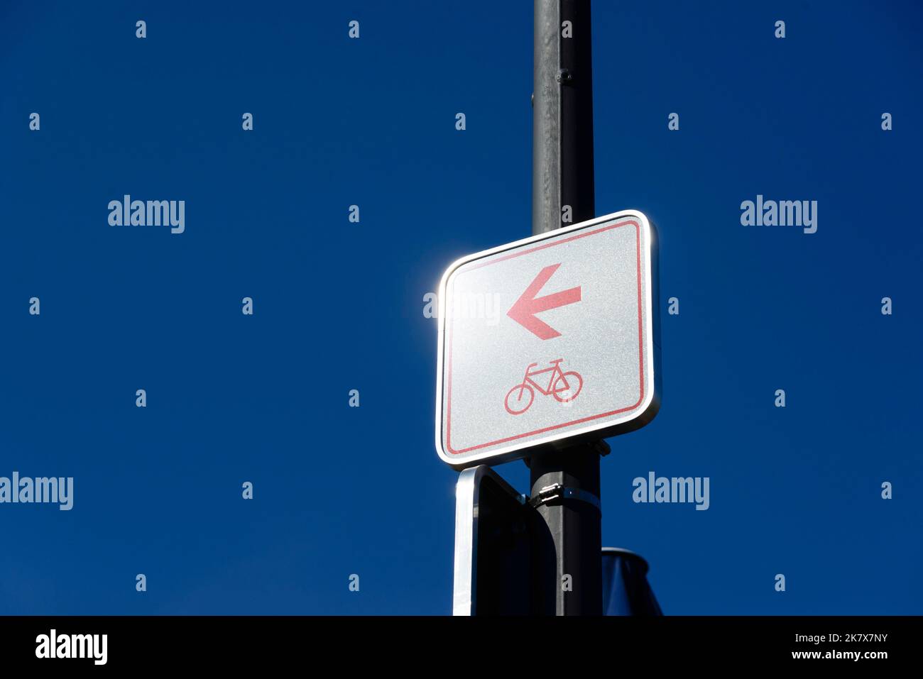 Fahrrad Weg Zeichen Stockfoto