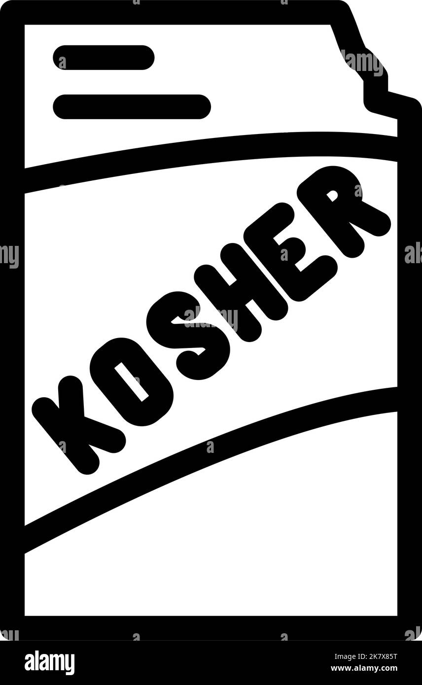 Abbildung des Symbols für koschere Salzlinien Stock Vektor