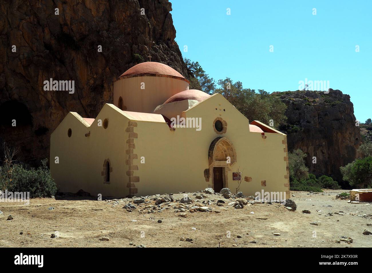 Aghios Antonios, Kirche des heiligen Antonius, Agiofarango-Schlucht, Kreta, Griechenland, Europa Stockfoto