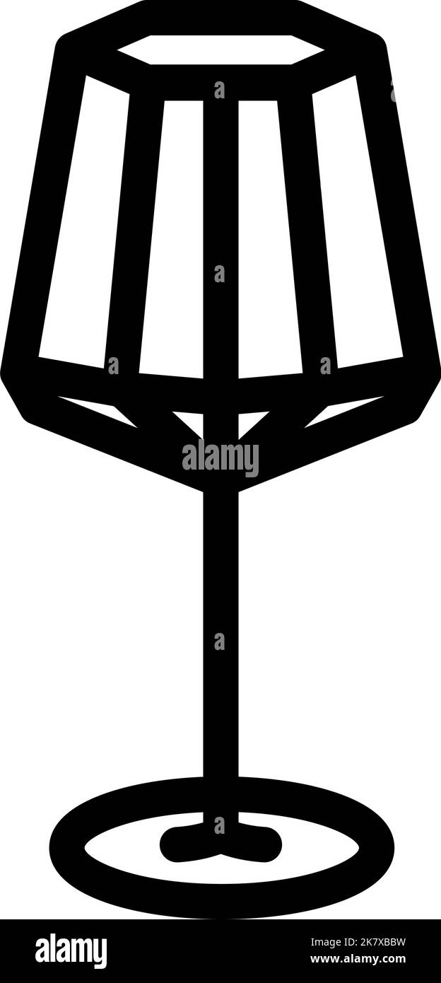 Feier Wein Glas Linie Symbol Vektor Illustration Stock Vektor